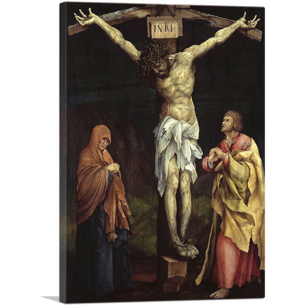 ARTCANVAS The Crucifixion 1525 by Matthias Grunewald - Wrapped Canvas